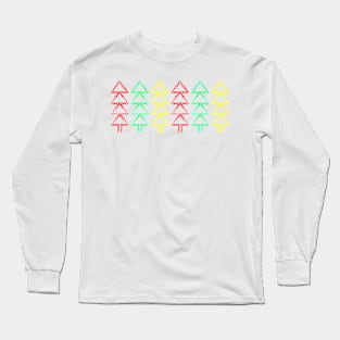 Color Chain  Christmas Trees Long Sleeve T-Shirt